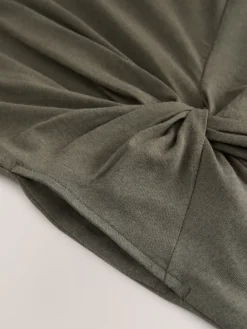 Next Jersey Twist T-Shirt Summer Dress Khaki Green New