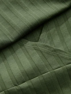 Next Maternity Long Sleeve Nursing Shelf Dress Khaki Green Best