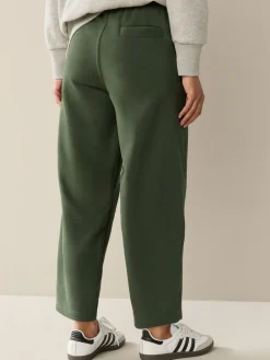 Next Supersoft Peached Essentials Barrel Leg Cocoon Joggers Khaki Green Sale