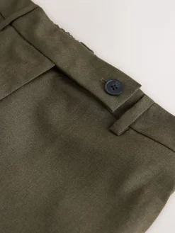Next Tailored Bootcut Trousers With Wool Khaki Green Discount