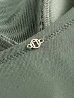 Next Twist Bandeau Tummy Control Swimsuit Khaki Green Hot