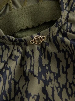 Next Khaki Green/Black Ruched Side Tummy Shaping Control Swimsuit Hot