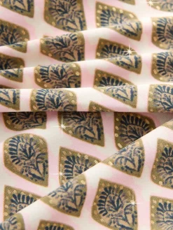 Next Utrim Tummy Control Plunge Swimsuit Khaki Green/Cream Foil Woodblock Online