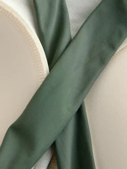 Next High Neck Halterneck Tummy Control Swimsuit Khaki/Cream Discount