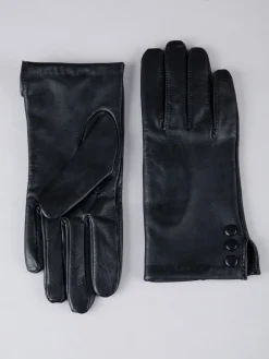 Lakeland Leather Bassenthwaite Button Detail Gloves Black Best