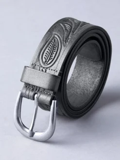 Lakeland Leather Embossed Belt Black Discount