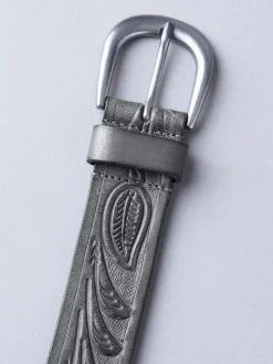 Lakeland Leather Embossed Belt Black Discount