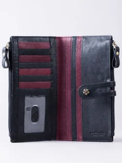 Lakeland Leather Hartsop Leather Double Zip Purse Black Hot