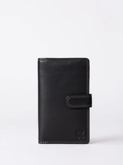 Lakeland Leather Black Medium Tab Purse Sale