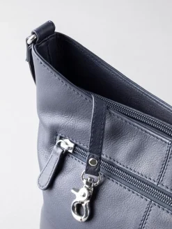 Lakeland Leather Grasmere Cross-Body Bag Blue Discount