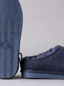 Lakeland Leather Ladies Sheepskin Clog Winter Slippers Blue Online