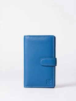 Lakeland Leather Blue Medium Tab Purse Best