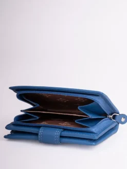 Lakeland Leather Blue Small Tab Purse Clearance