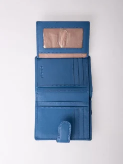 Lakeland Leather Blue Small Tab Purse Clearance