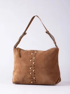 Lakeland Leather Brown Buttermere Suede Hobo Bag Clearance