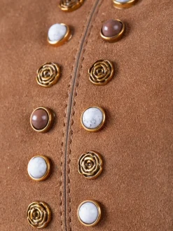 Lakeland Leather Brown Buttermere Suede Hobo Bag Clearance