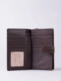 Lakeland Leather Brown Medium Tab Purse