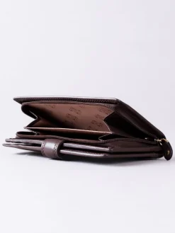 Lakeland Leather Brown Medium Tab Purse