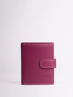 Lakeland Leather Cranberry Small Tab Purse Outlet