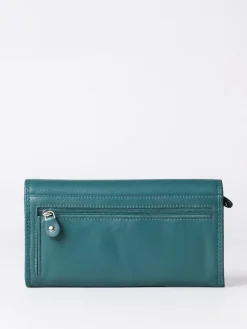 Lakeland Leather Green Haze Large Flapover Purse Online