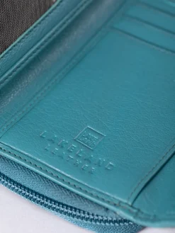 Lakeland Leather Green Medium Icon Stud Tab Purse Online