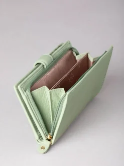 Lakeland Leather Green Medium Tab Purse Sale