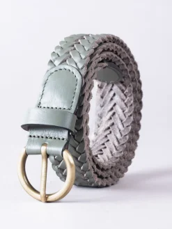 Lakeland Leather Waverton Woven Belt Green Best