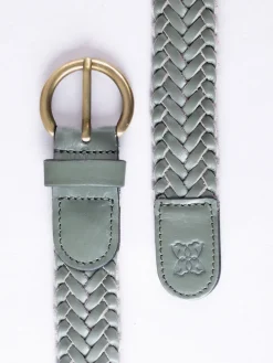 Lakeland Leather Waverton Woven Belt Green Best