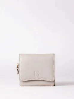 Lakeland Leather Grey Small Leather Flapover Purse Best