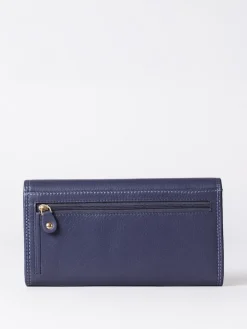 Lakeland Leather Light Purple Large Flapover Purse Discount