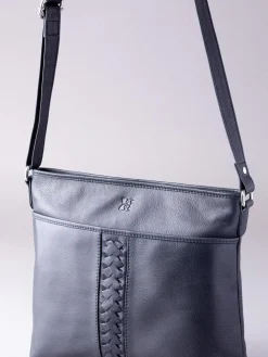 Lakeland Leather Farlam Cross-Body Bag Navy