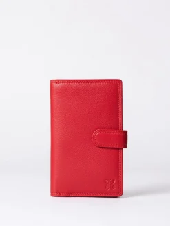 Lakeland Leather Red Medium Tab Purse Outlet