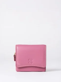 Lakeland Leather Rose Pink Small Leather Flapover Purse Best