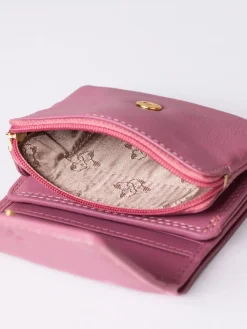 Lakeland Leather Rose Pink Small Leather Flapover Purse Best