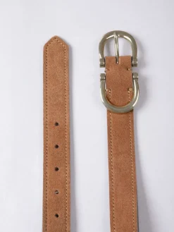 Lakeland Leather Bowness Dual Buckle Suede Belt Tan Sale