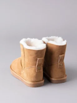 Lakeland Leather Tan Brown Ladies Sheepskin Boots Slippers New