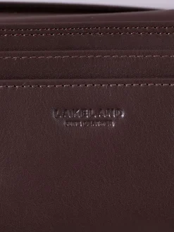 Lakeland Leather Tan Brown Large Flapover Purse