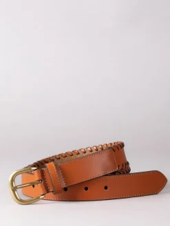 Lakeland Leather Wray Whip Stitch Leather Belt Tan Sale
