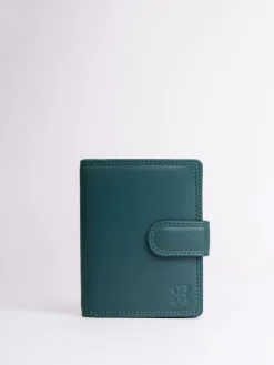 Lakeland Leather Teal Green Small Tab Purse Hot