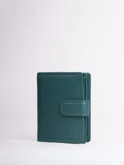 Lakeland Leather Teal Green Small Tab Purse Hot