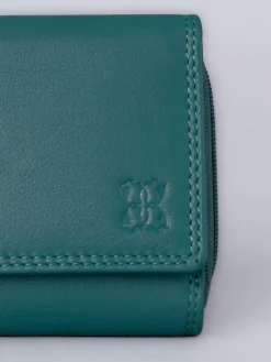Lakeland Leather Teal Green Small Purse