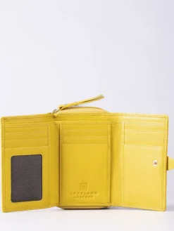 Lakeland Leather Yellow Medium Icon Stud Tab Purse Best