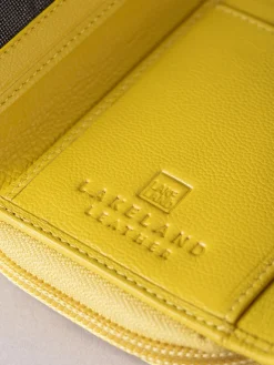 Lakeland Leather Yellow Medium Icon Stud Tab Purse Best
