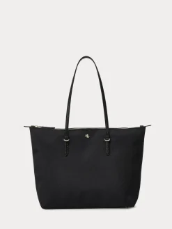 Lauren Ralph Lauren Keaton Nylon Medium Tote Bag Black