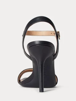 Lauren Ralph Lauren Gwen Nappa Leather Sandals Black Best