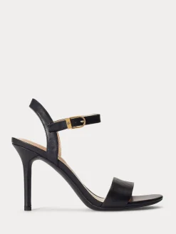 Lauren Ralph Lauren Gwen Nappa Leather Sandals Black Best