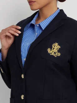 Lauren Ralph Lauren Curve Anfisa Bullion Jacquard Blazer Lauren Navy Discount