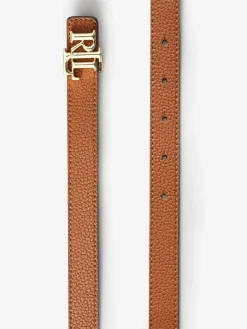 Lauren Ralph Lauren Tan Brown Reversible Monogram Belt