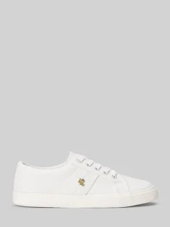 Lauren Ralph Lauren White Janson II Canvas Sneakers New
