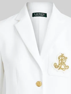 Lauren Ralph Lauren White Anfisa Bullion Jacquard Blazer Outlet